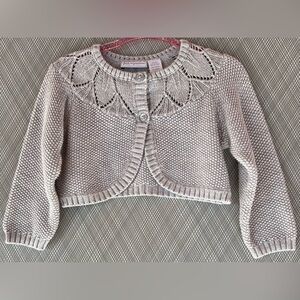 first impressions - baby gray cardigan sweater
(Size 12m)